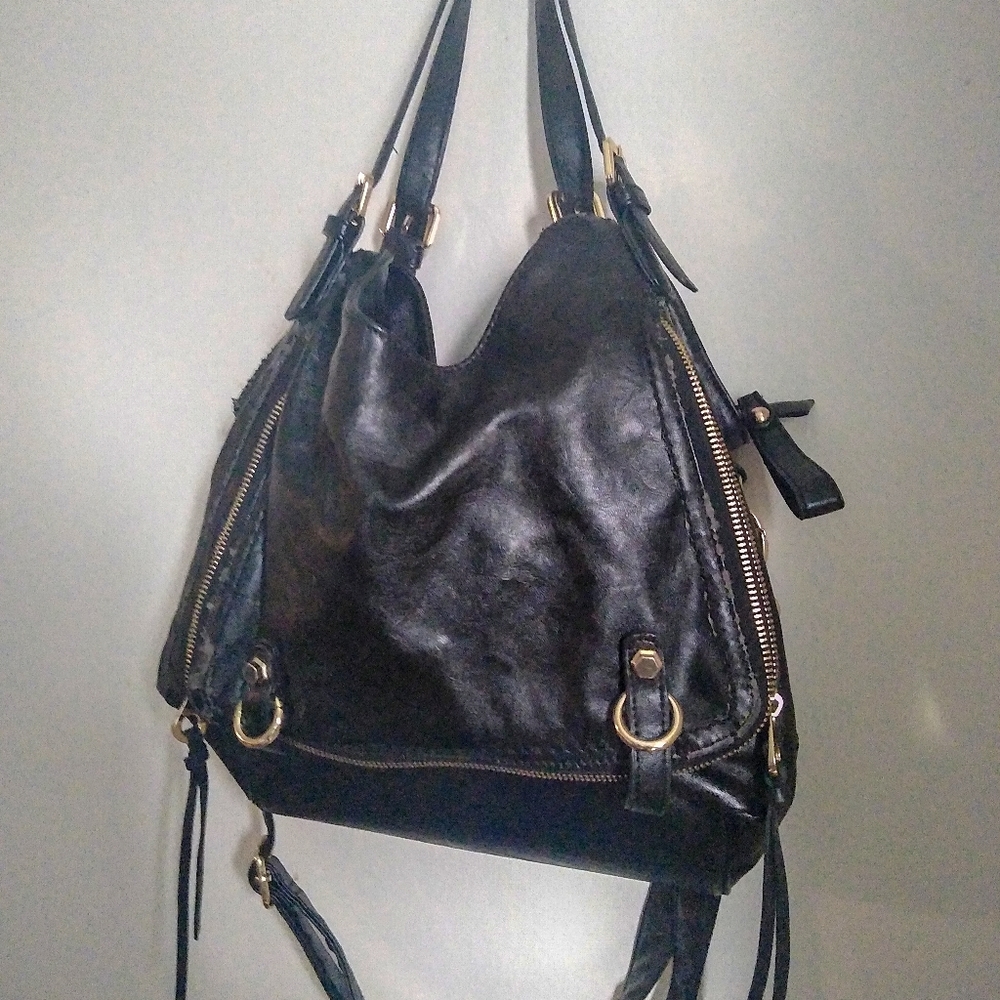 Big Buddah Black Zipper Purse
